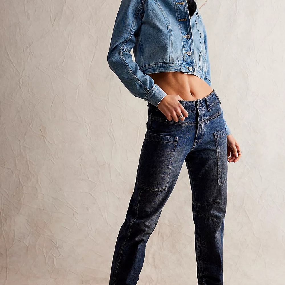 NWOT We The Free Oasis Denim Crop Jeans Size 24